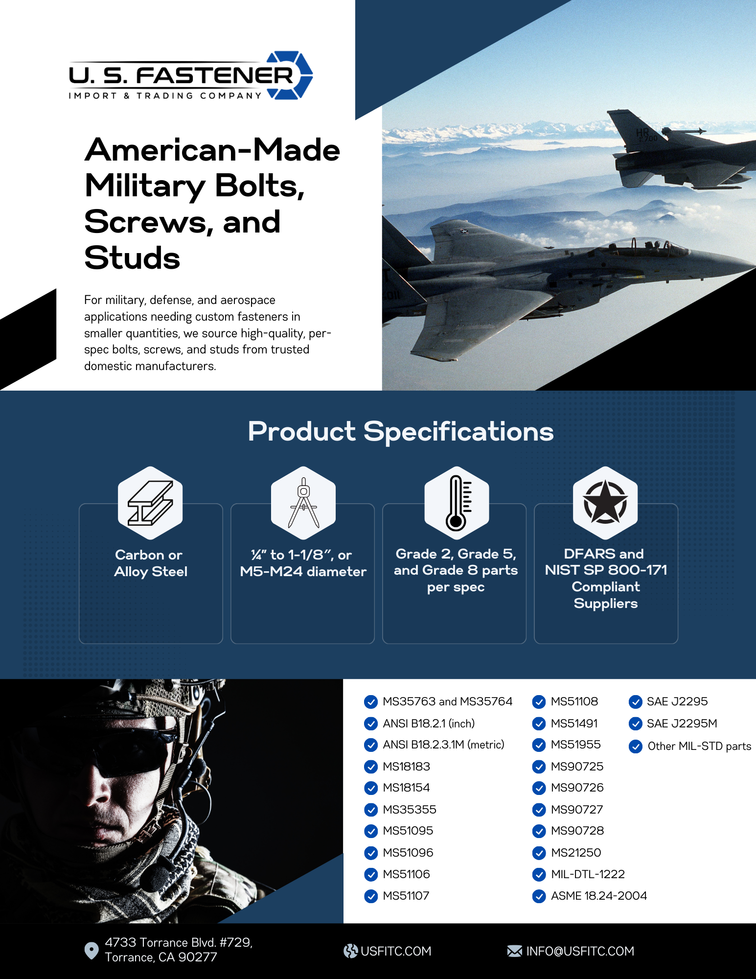 Mil Hardware Guide.pdf Catalogs — U.S. Fastener Import & Trading Company