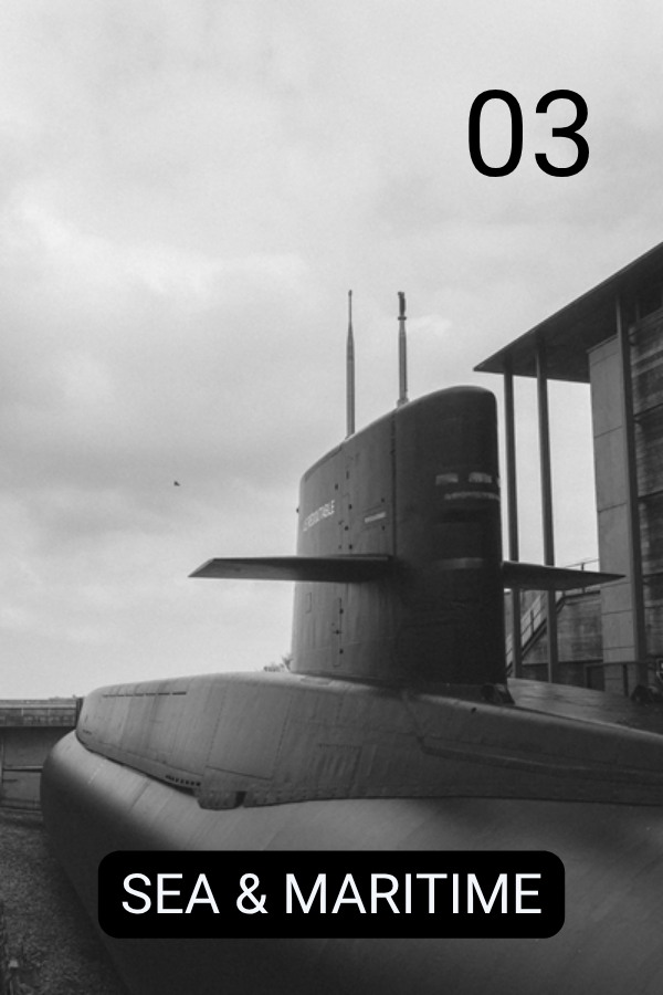 Naval vessels, shipbuilding, marine systems, and maritime defense applications.
