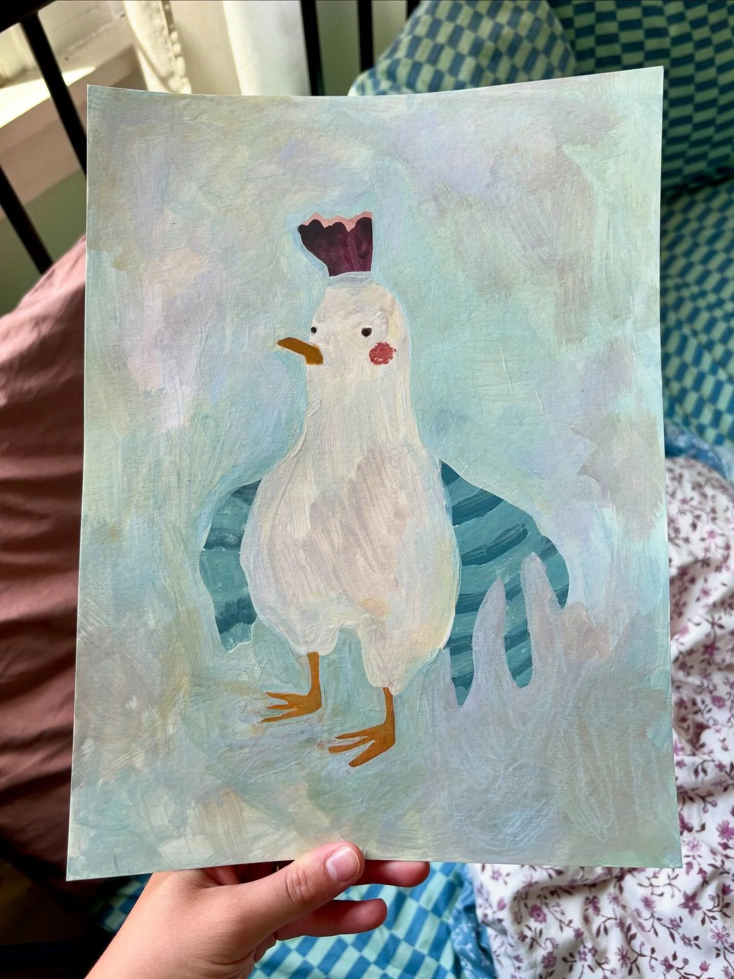 Made this lil chicky based on a friend&rsquo;s baby&rsquo;s plushy 🐣#art #artist #childrensbookillustration #illustration #chicken