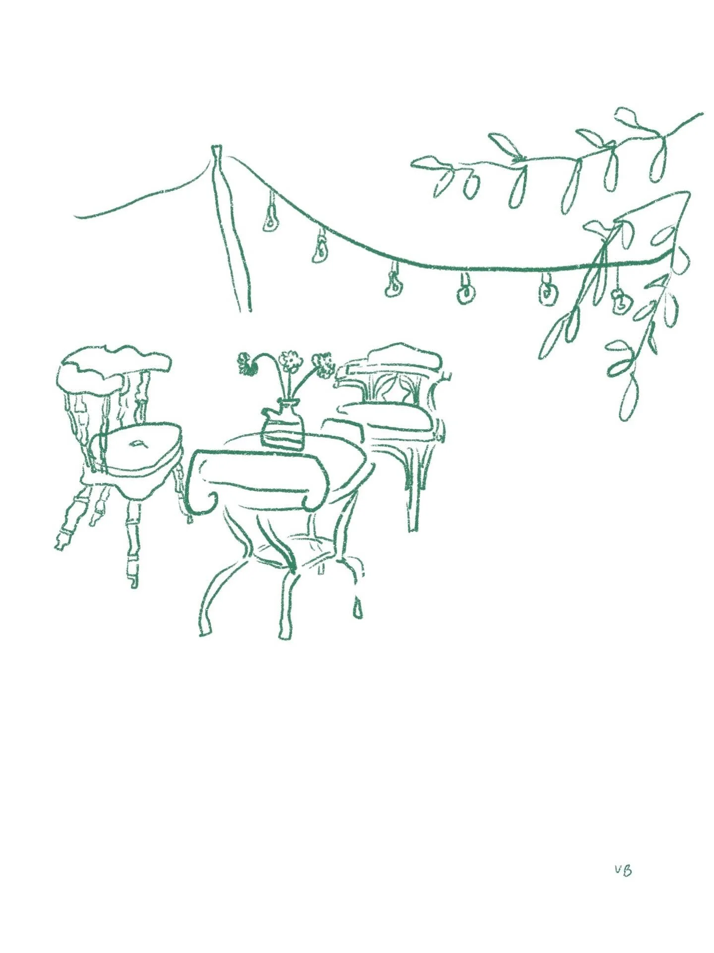 A drawing from my newsletter 🍃🌿