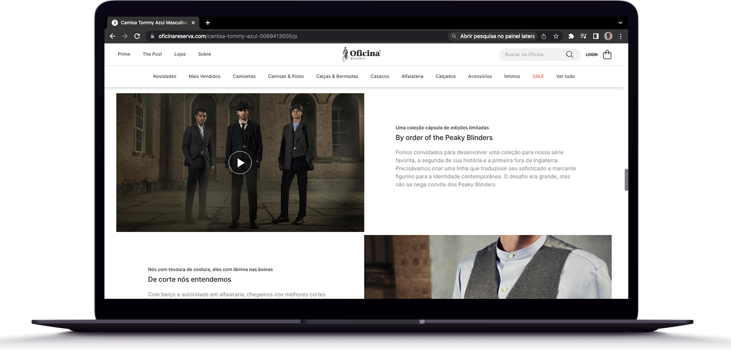 By order of the Peaky Blinders ------  Uma coleção cápsula de edições limitadas ------ Fomos convidados para desenvolver uma coleção para nossa série favorita, a segunda de sua história e a primeira fora da Inglaterra. Precisávamos criar uma linha qu