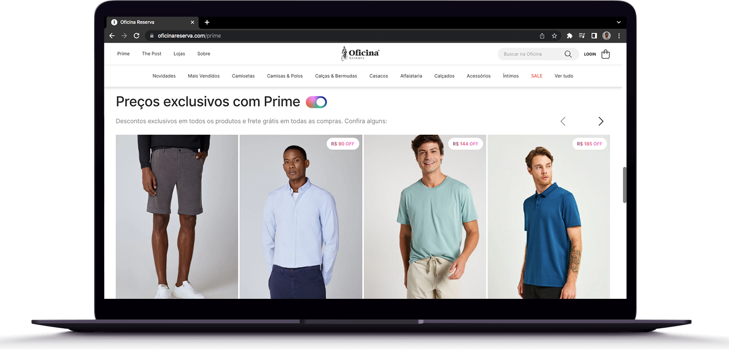 Preços exclusivos com Prime: Descontos exclusivos em todos os produtos e frete grátis em todas as compras. Confira alguns: