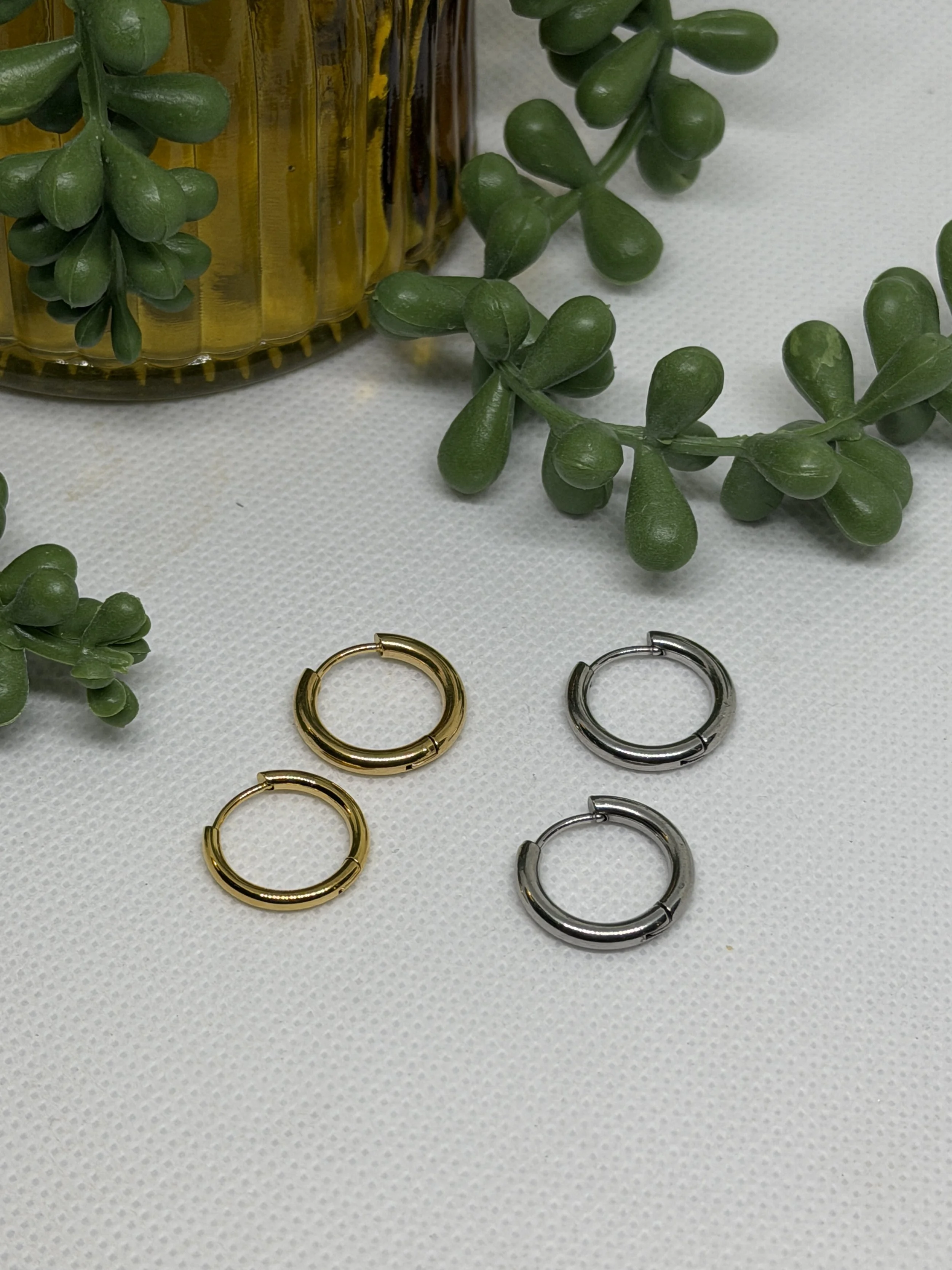 4mm Gold Huggie hoop