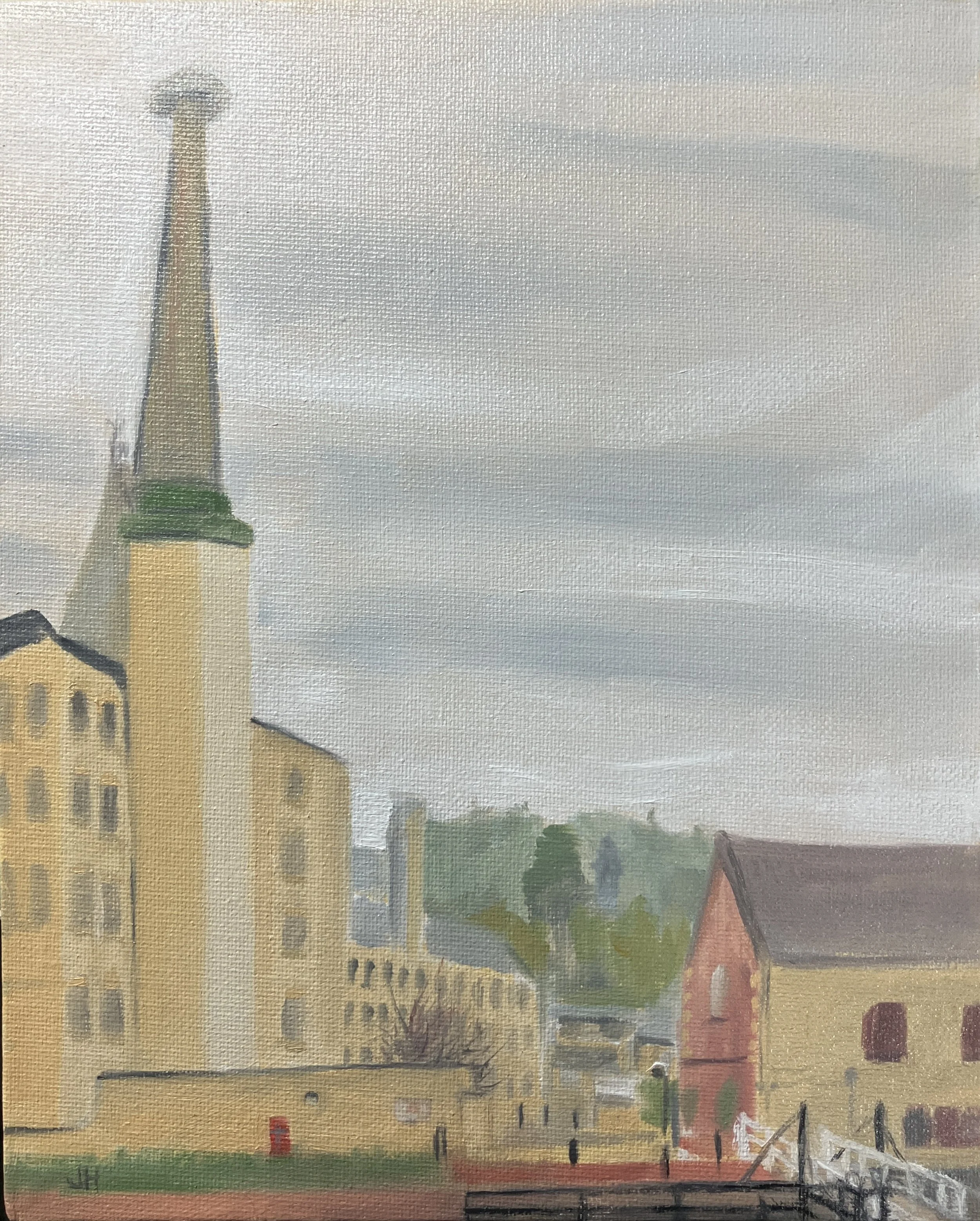 Ebley Mill  8" x 10" oil on canvas board, unframed  £50