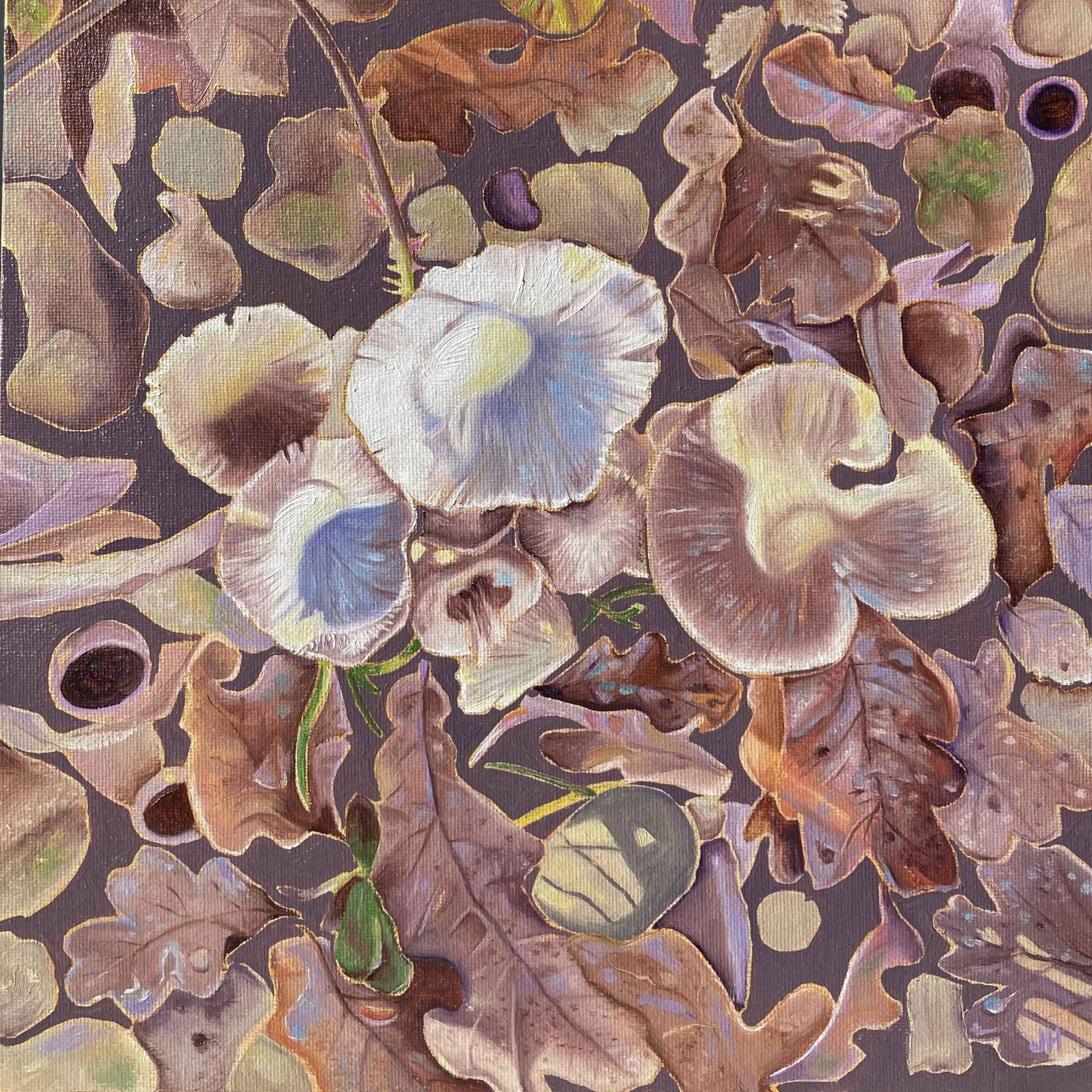 Treasure  oil on canvas board 12" x 12" exc frame