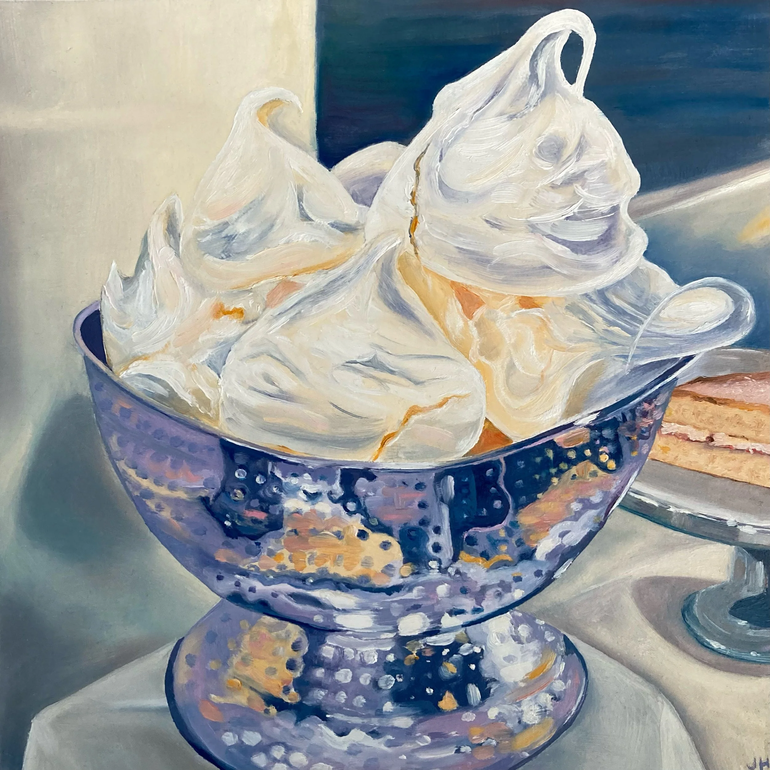 Meringues  10" x 10" . Oil on cradled panel