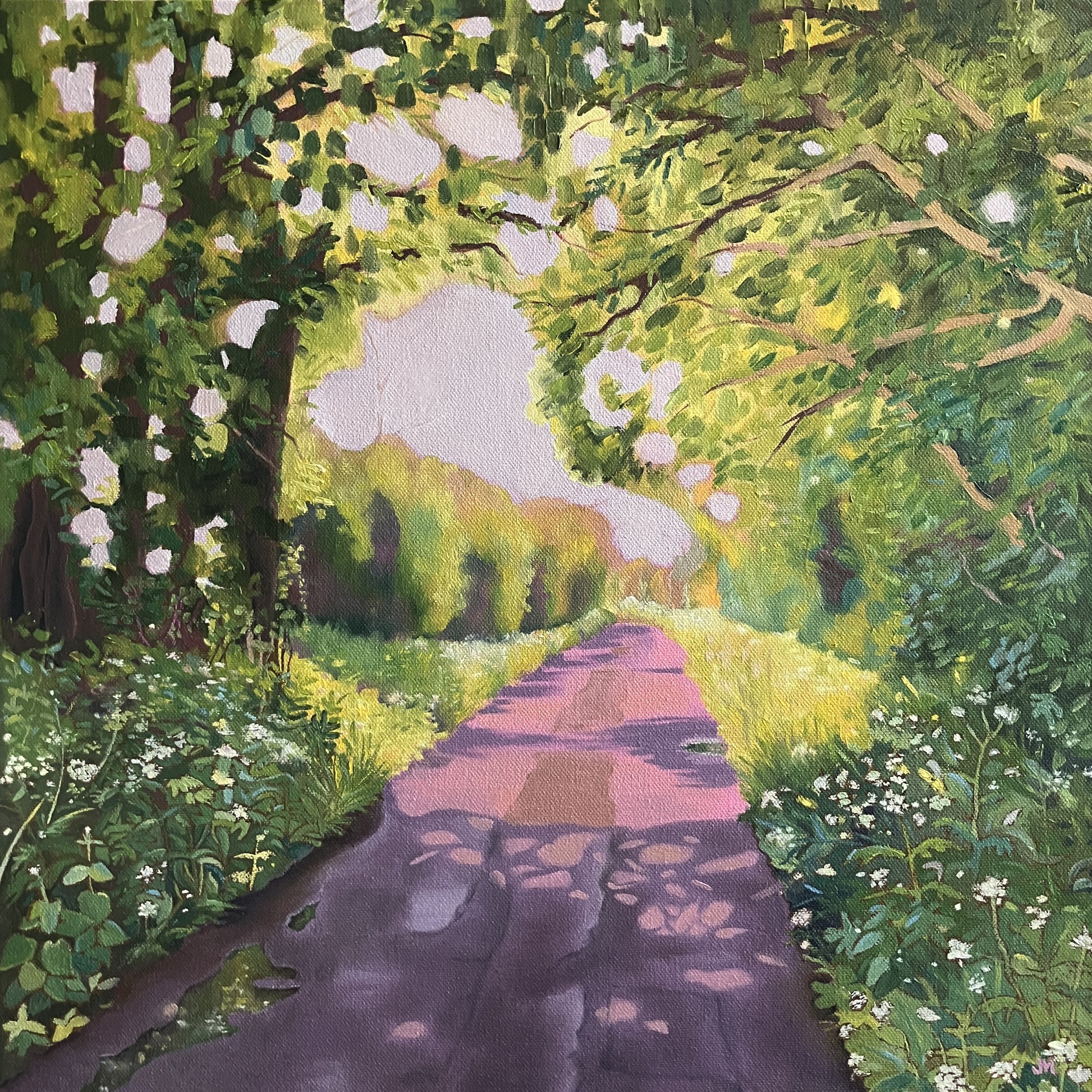Rea Lane Oil on deep canvas 40cm x 40cm