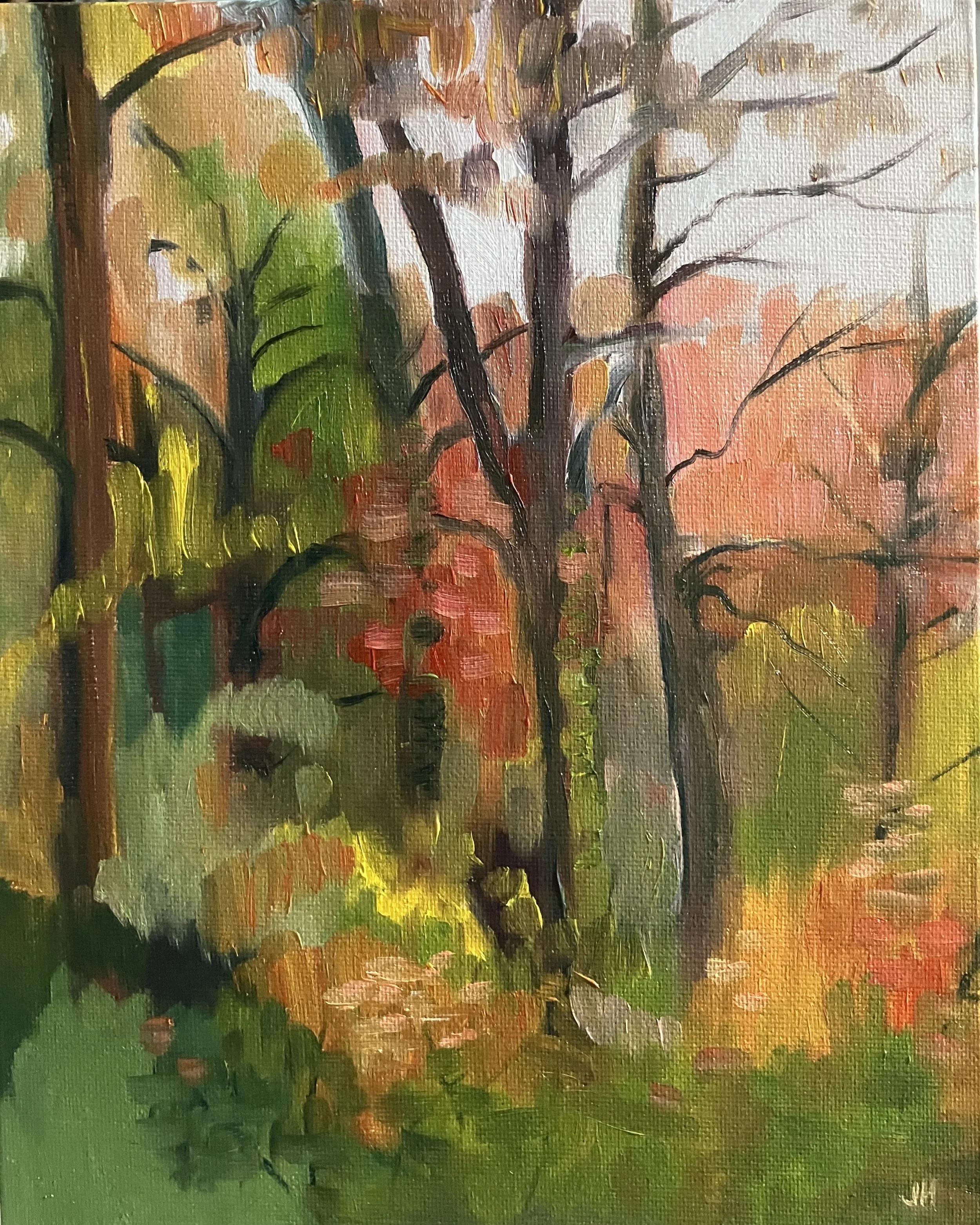 Cranham Woods  8" x 10"  oil on canvas board unframed  £50