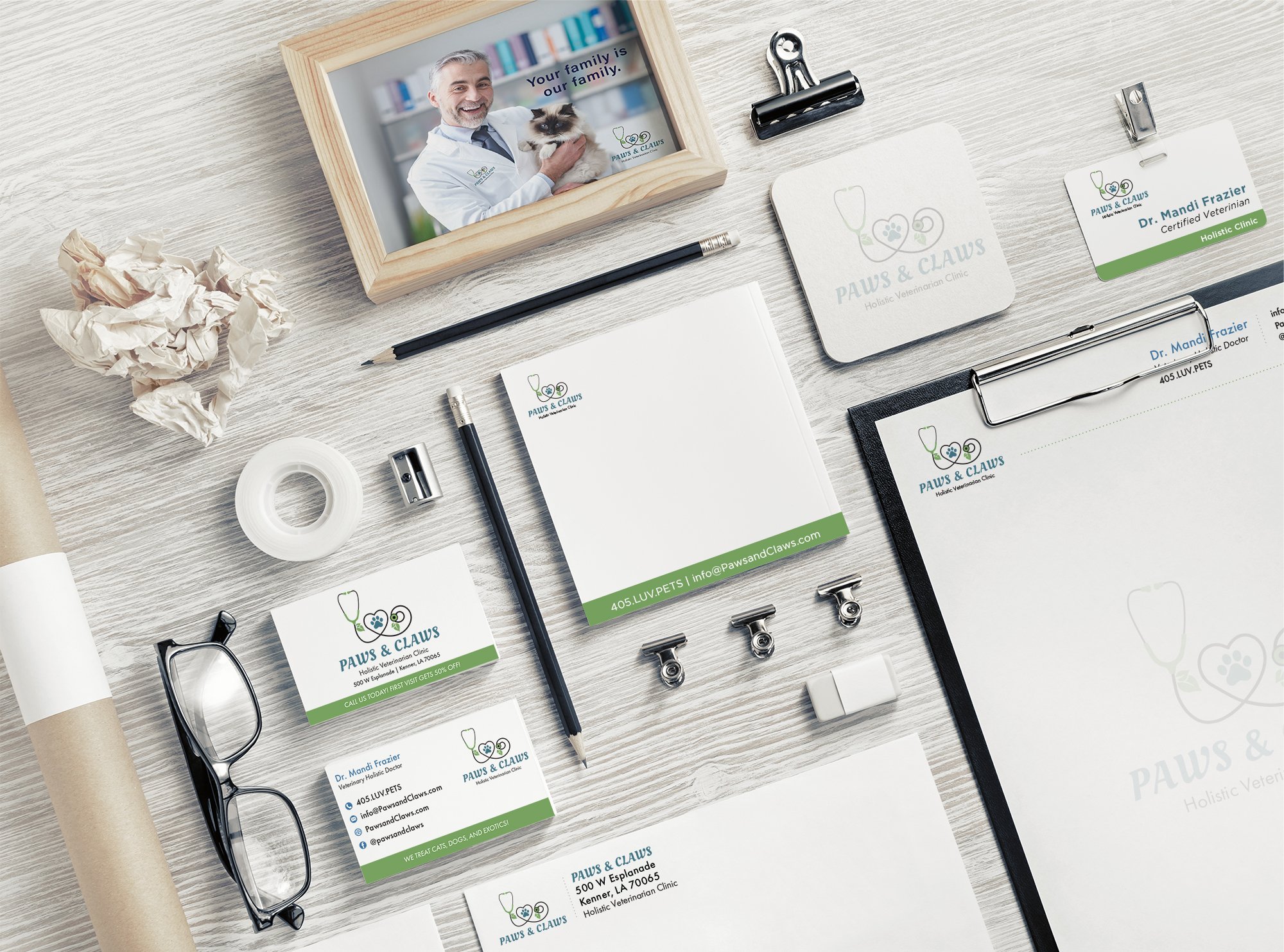 Heather Lawrence Graphic + Web Designer_Paws & Claws Project