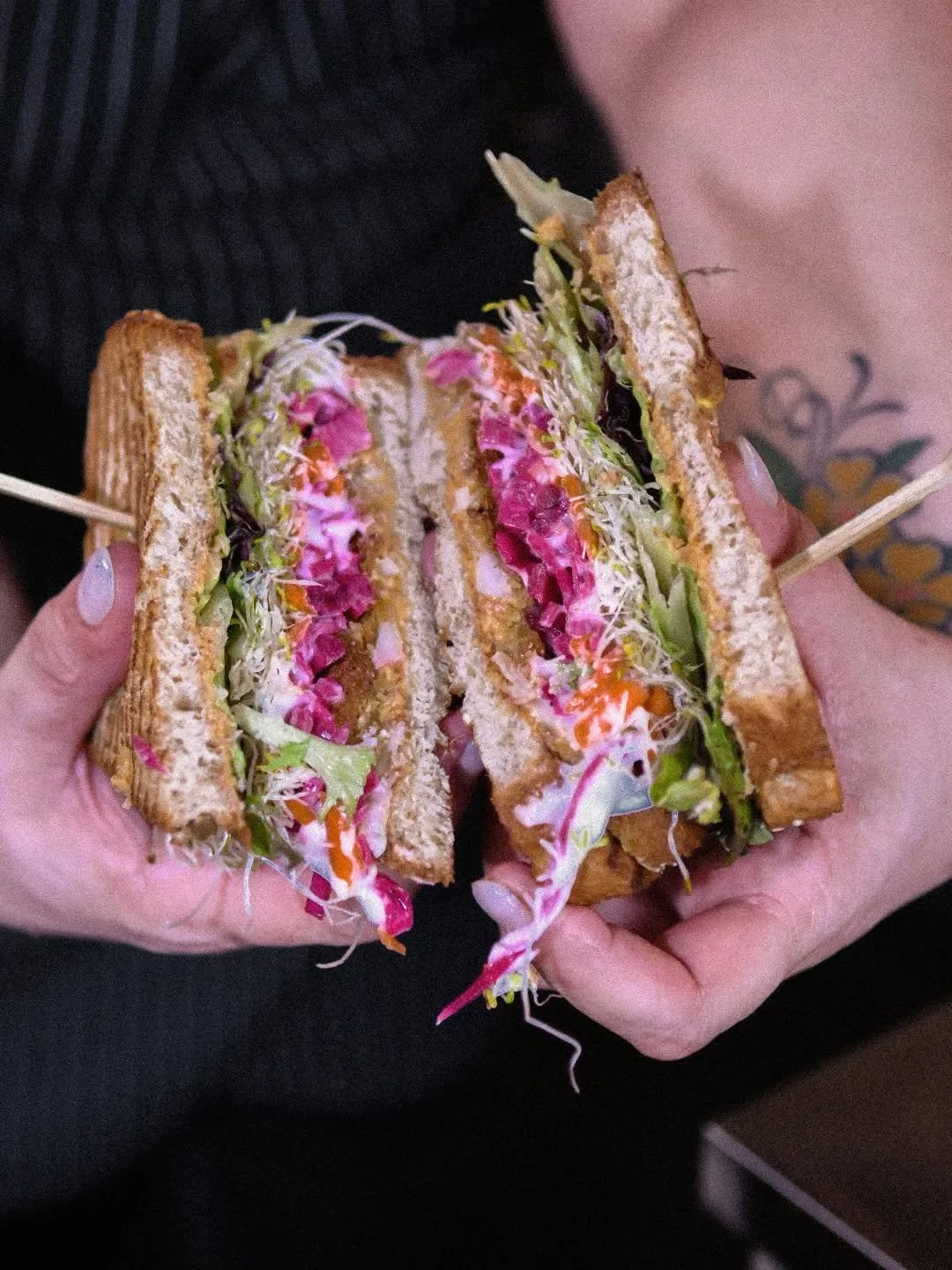 Smashed. Crispy. A little bit obsessed-worthy. 💥

Our Smashed Falafel Sandwich is 100% vegan and 1000% delicious. Golden falafel smashed onto fresh bread with all the good stuff piled high. It&rsquo;s bold, it&rsquo;s messy in the best way, and yes&