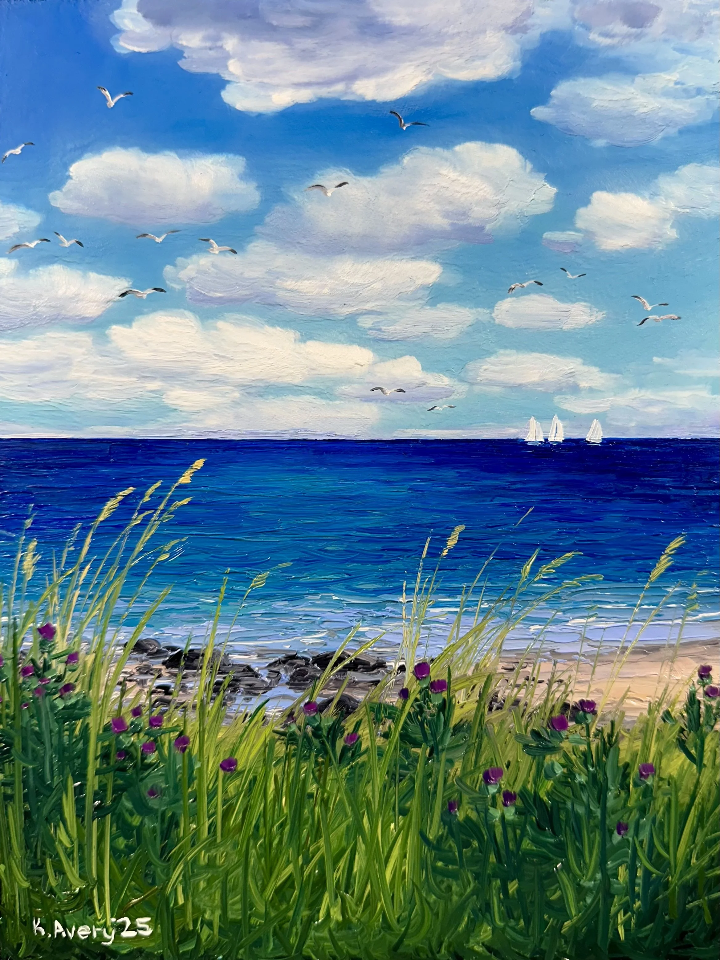 August at the Shore- Sandsend, North Yorkshire