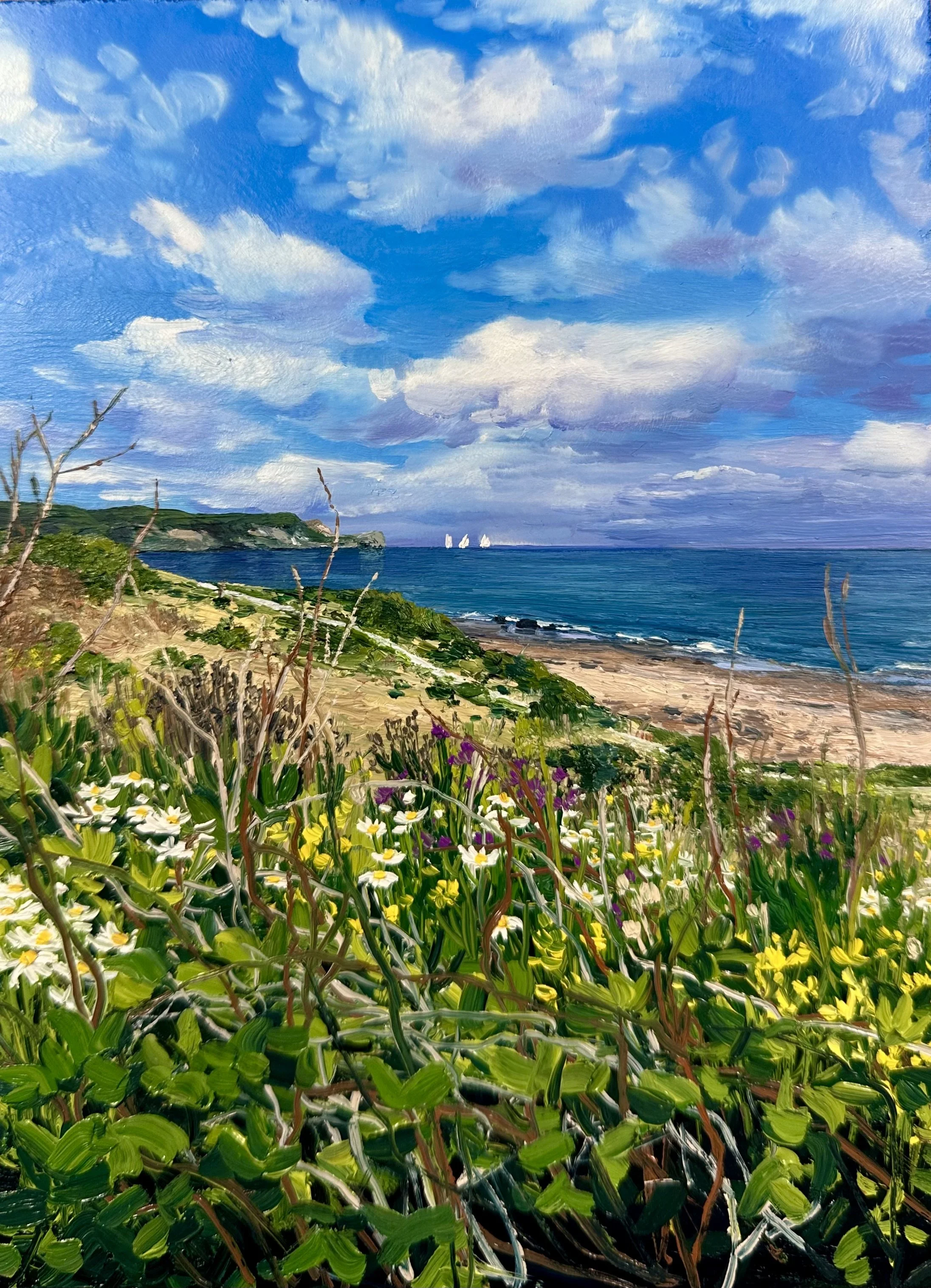 Shoreline between Sandsend and Whitby, North Yorkshire, England