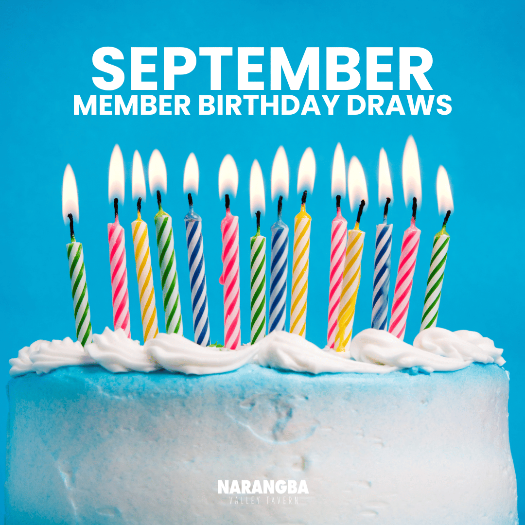 SEPTEMBER MEMBER BIRTHDAY DRAWS