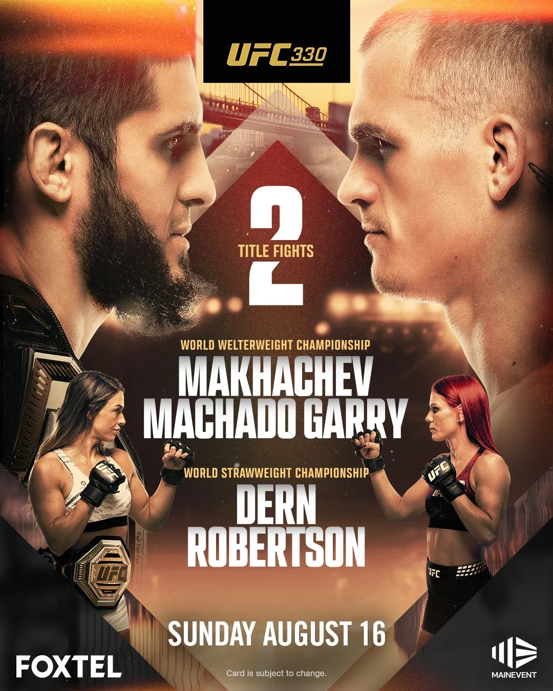 UFC 330 - 2 Title Fights 