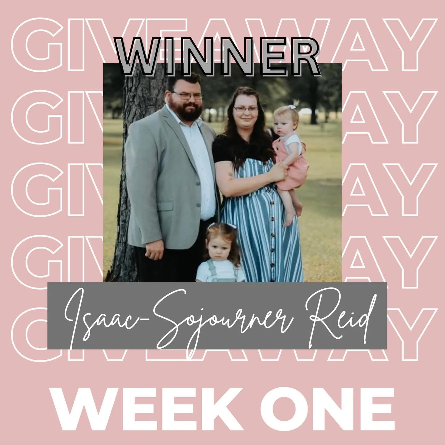 Congratulations to our Week 1 winner! Stay tuned Monday for our Week 2 contest. Thanks for joining in.