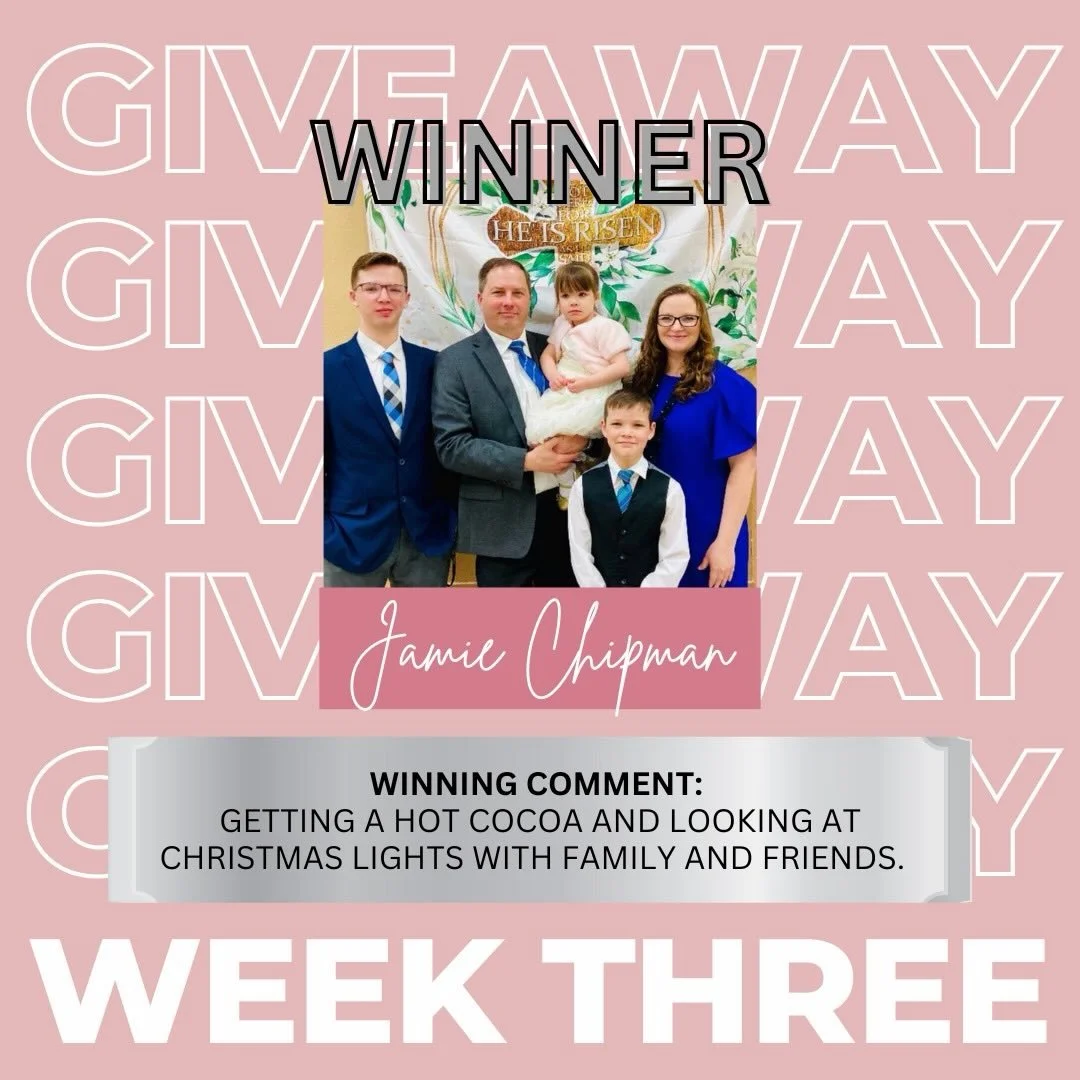 We have a Week 3 winner! Congratulations! Thanks to all who shared their favorite traditions. Will have a Week 4 contest on Monday. 6 more days till Christmas!