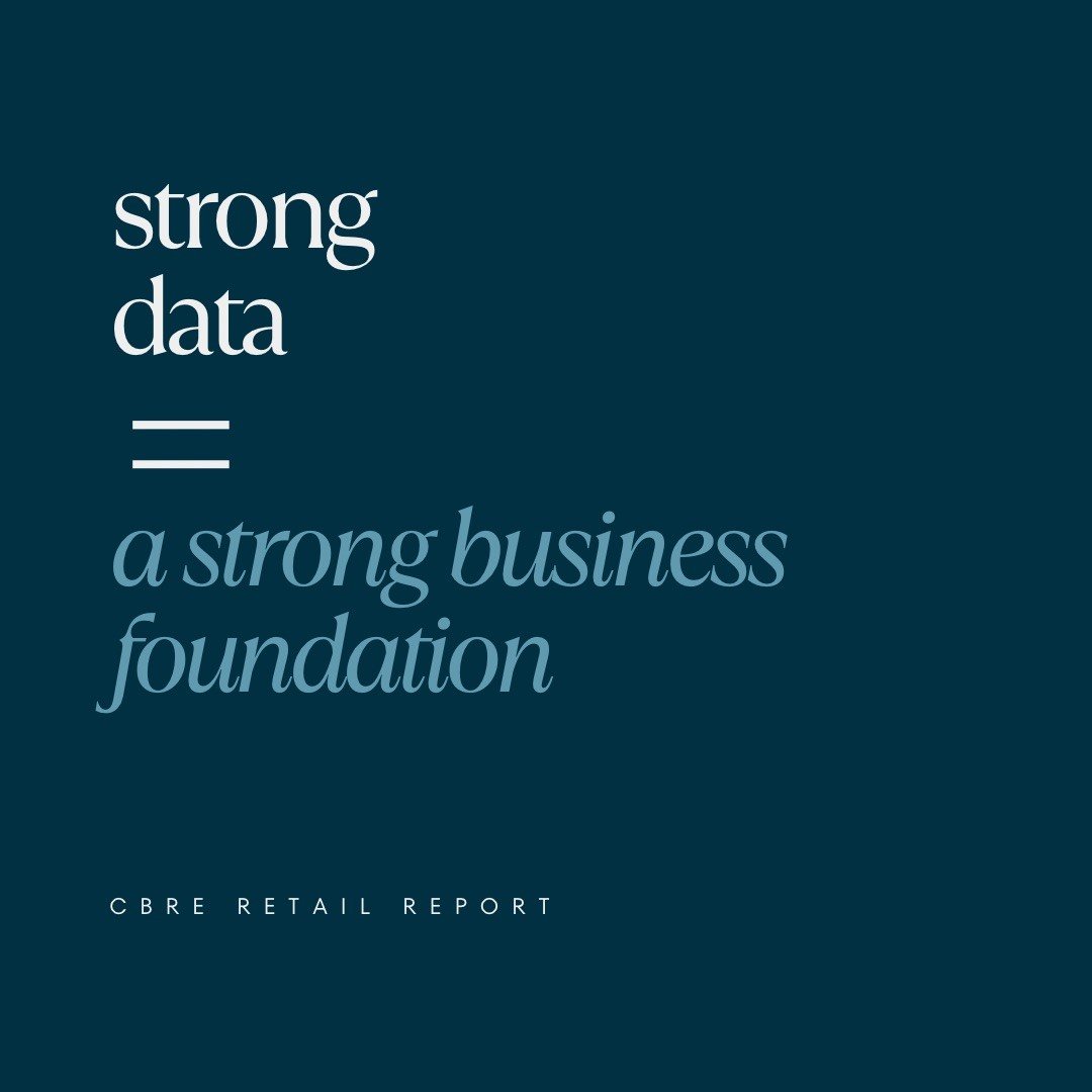 @cbre recently noted in its retail report that strong data = a strong business foundation. We agree! 👏 Monitoring traffic to our centers and taking a data-driven approach to our marketng is central to our approach across our portfolio. But the data 
