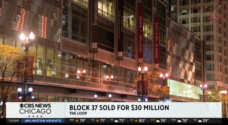 Downtown Chicago's Block 37 sold for $30 million