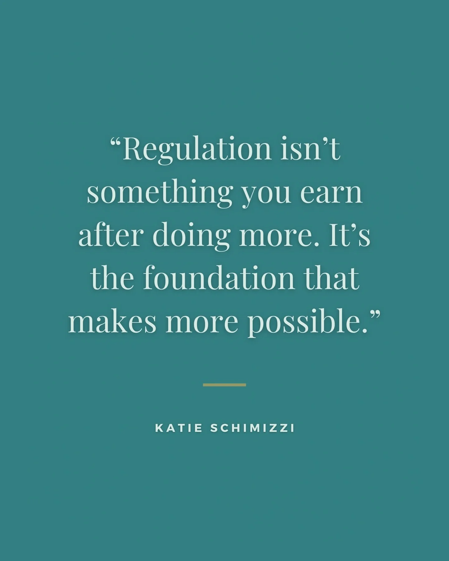 We were taught that calm comes after productivity.

But the nervous system works in the opposite direction.

When regulation comes first:

&bull; movement feels easier
&bull; pain settles faster
&bull; focus improves
&bull; strength and mobility actu
