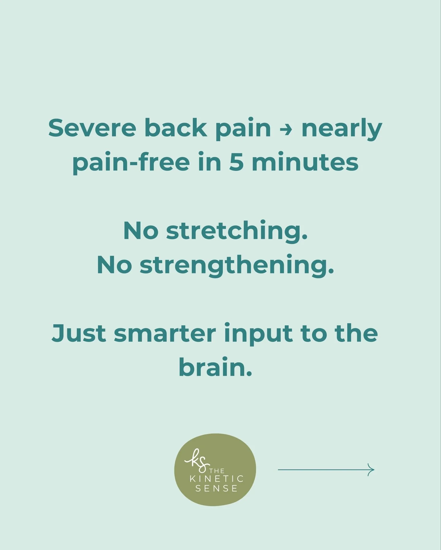 Your body isn&rsquo;t the problem.
Your brain is just trying to protect you.

This client came in with 8/10 back pain&hellip;
and left feeling almost pain-free in under 5 minutes.

Not because we stretched harder
or strengthened more (don&rsquo;t get