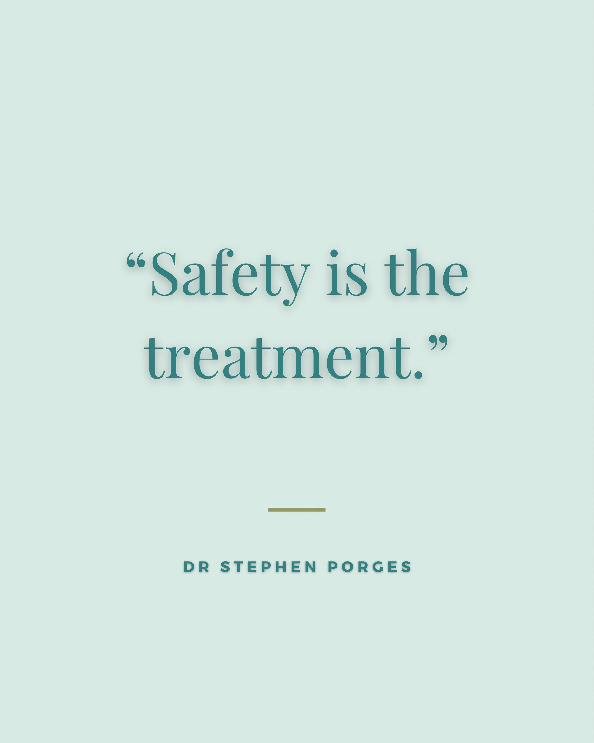Safety is the treatment. 🫶

This is one of the biggest lessons from my own back pain healing journey, and something I see again and again with my clients.

Polyvagal Theory gives us a framework for understanding how the nervous system shifts between