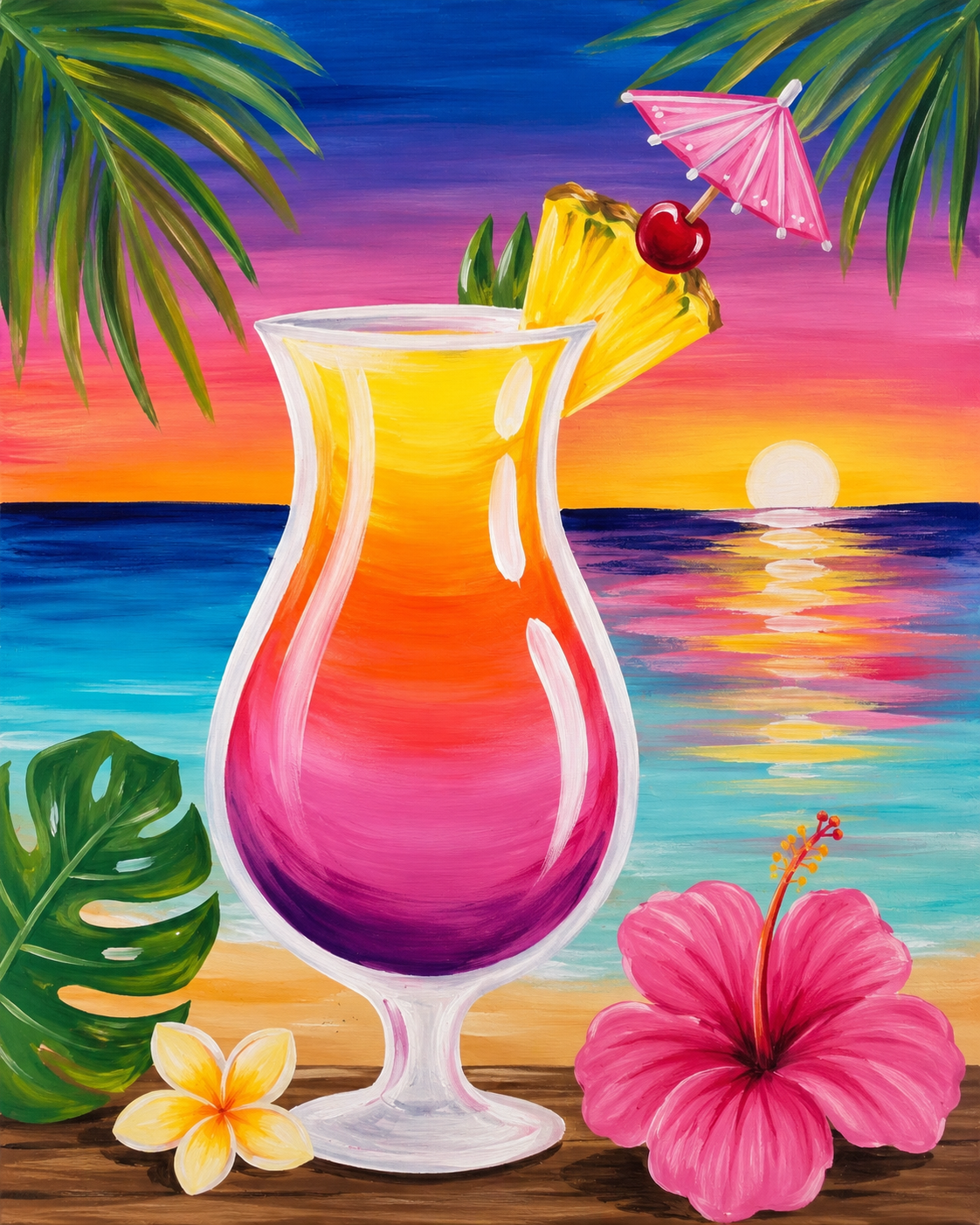 Tropical Drink Painting 