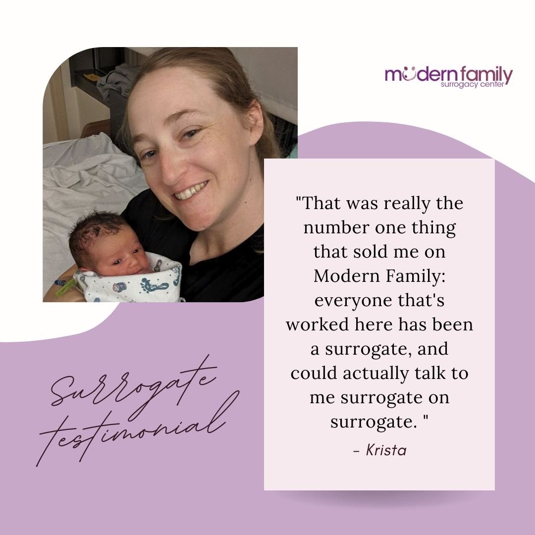 &quot;That was really the number one thing that sold me on Modern Family was everyone that's worked here has been a surrogate and could actually talk to me surrogate on surrogate.&quot; - Krista 🌞🌷🤗

#surrogatelife #surrogacyagency #surrogatepregn