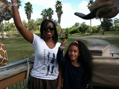 Age 6 with Mom
