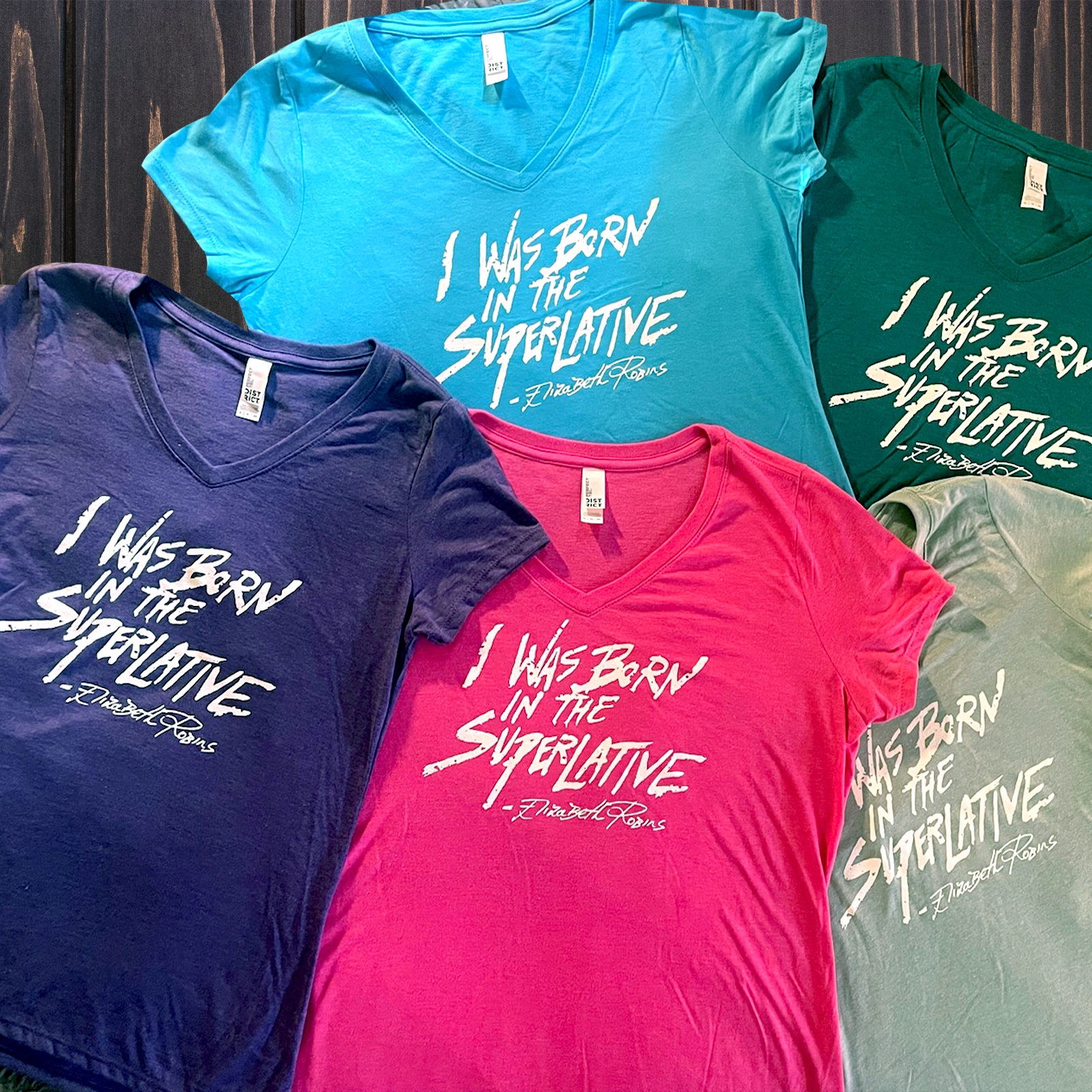 I Was Born in the Superlative V-neck T-shirt