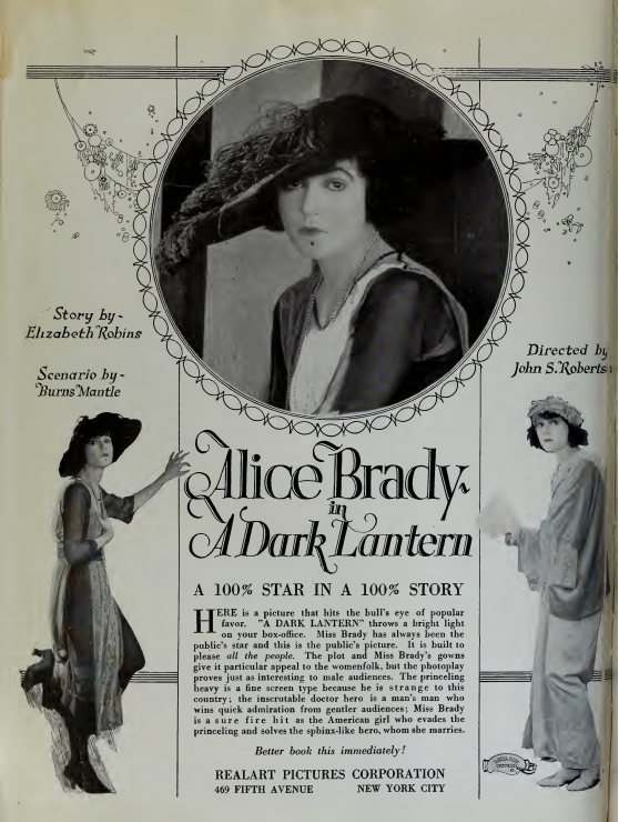  A Dark Lantern was made into a silent film in 1920. 