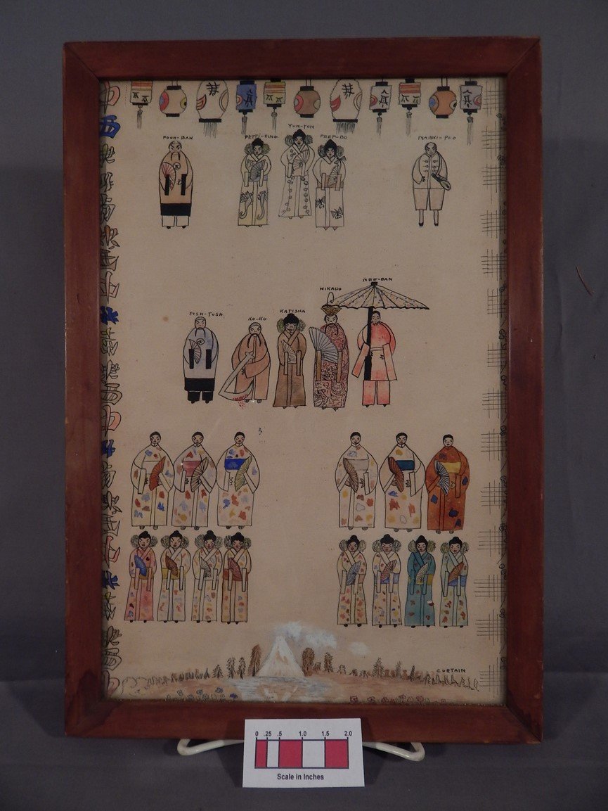  front and back of Mikado painting, Chinsegut Hill Historic Site 
