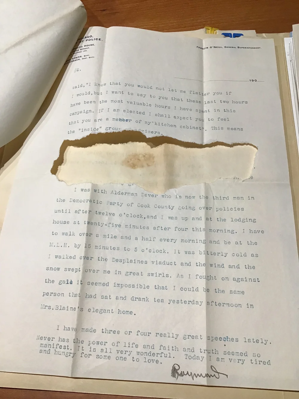  Example of Elizabeth's editing, letter from Raymond to Elizabeth, February 19, 1905 (NYU's FALES Library, shared with the kind permission of IndependentAge.org 