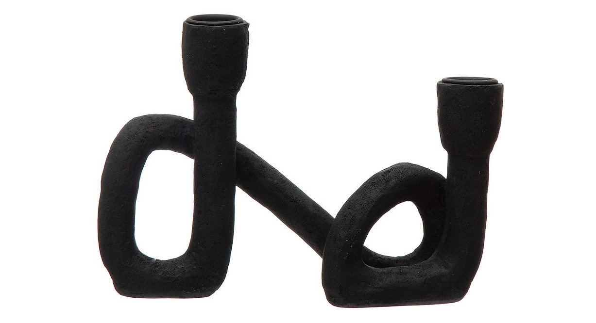 Bloomingville Black Candle Holder 