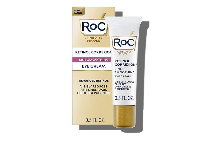 RoC Retinol Correxion Under Eye Cream for Dark Circles &amp; Puffiness, Daily Wrinkle Cream, Anti Aging Line Smoothing Skin Care Treatment 