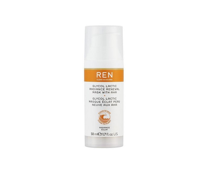 REN Clean Skincare - Glycol Lactic Radiance Renewal Mask - 10 Minute Exfoliating Face Mask - Skincare Facial Mask for Radiant, Nourished Skin 