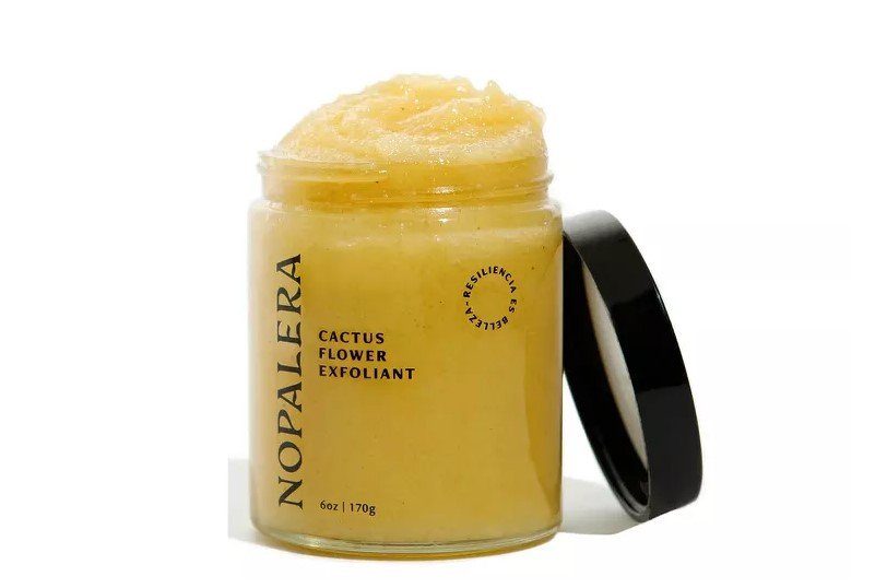 Nopalera Cactus Flower Exfoliant, Mandarina - Tangerine, Handmade Exfoliating Body and Face Scrub 