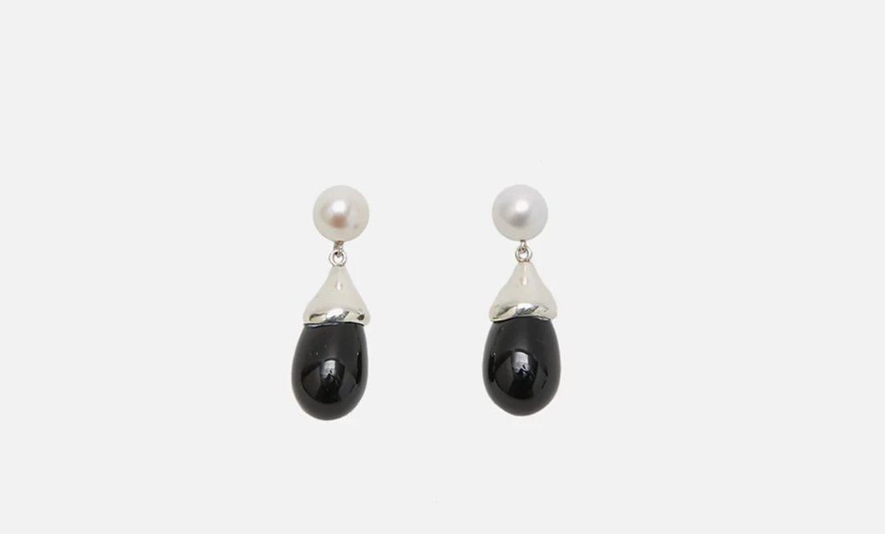Sophie Buhai Silver &amp; Black Audrey Earrings