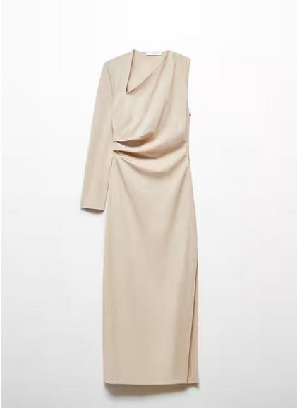 MANGO Asymmetric draped gown