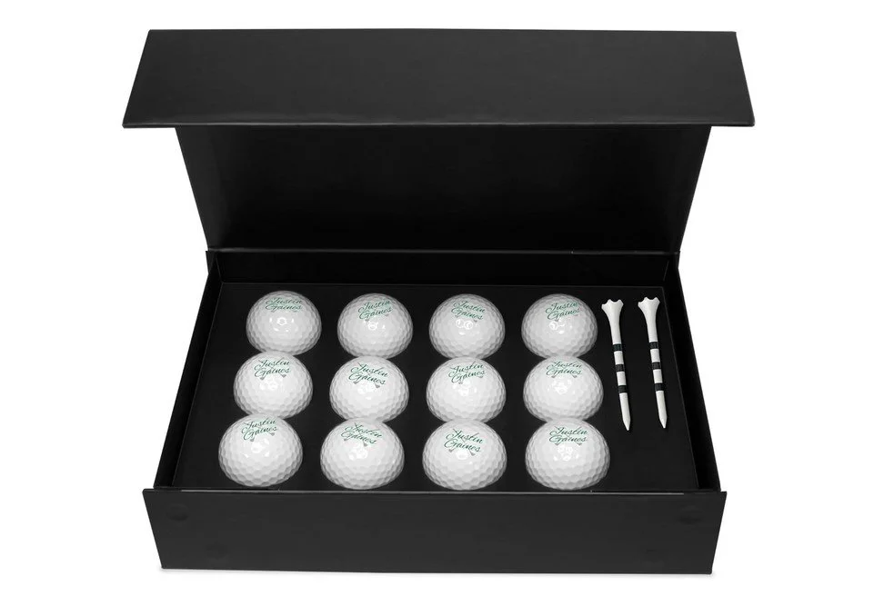  Infusion Personalized Golf Ball Gift Set - Monogrammed Golf Balls - 12 Custom Golf Balls Plus 2 Tees 
