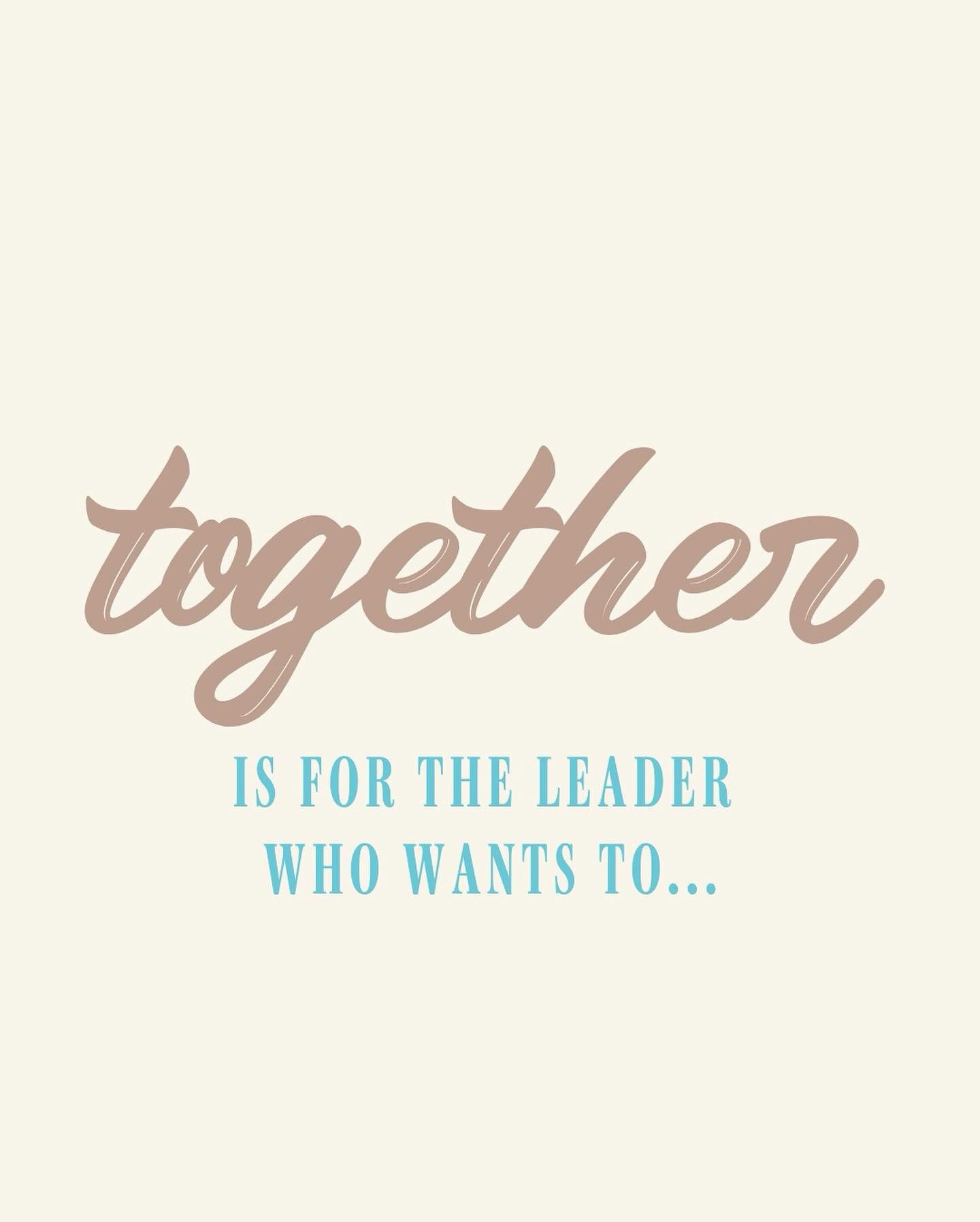 ⏰ The countdown is on! 
⠀⠀⠀⠀⠀⠀⠀⠀⠀
We&rsquo;re less than one week away from TOGETHER: A coaching group for growth minded leaders, closing. There are only 8 days left to jump in! 
⠀⠀⠀⠀⠀⠀⠀⠀⠀
We know first hand that leaders are lonely and crave authentic