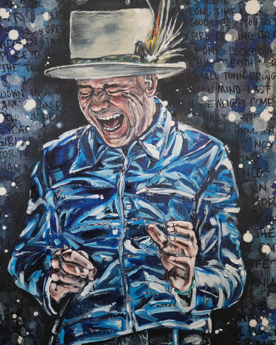 GORD

18x24

Some paintings just kinda hit you different when you're painting them....this was definitely one of those paintings.

One of my collectors commissioned me to paint Gord Downie, as a gift to a friend of the Downie family. So honored &amp;