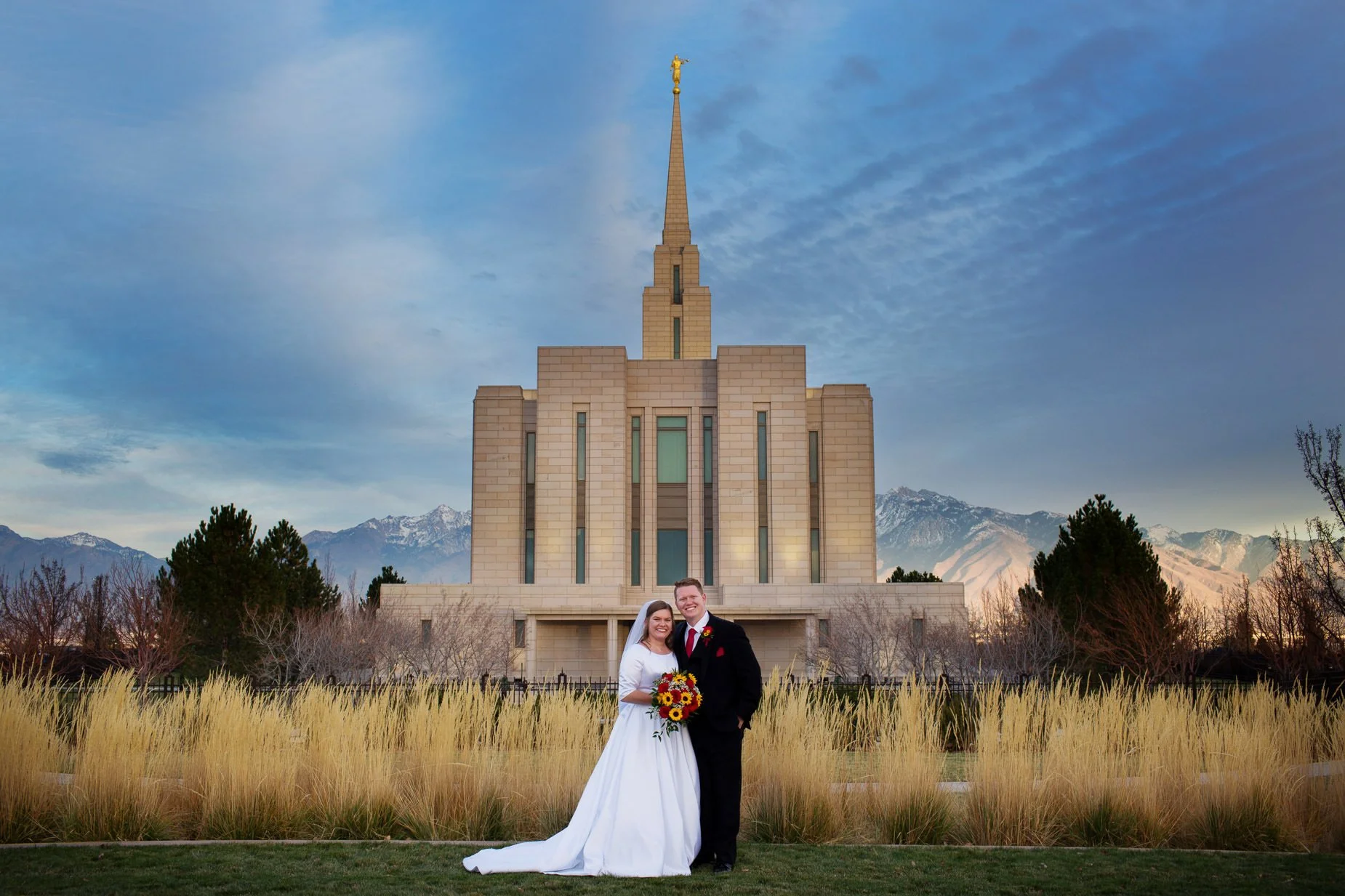 Oquirrh Mountain Utah Temple wedding