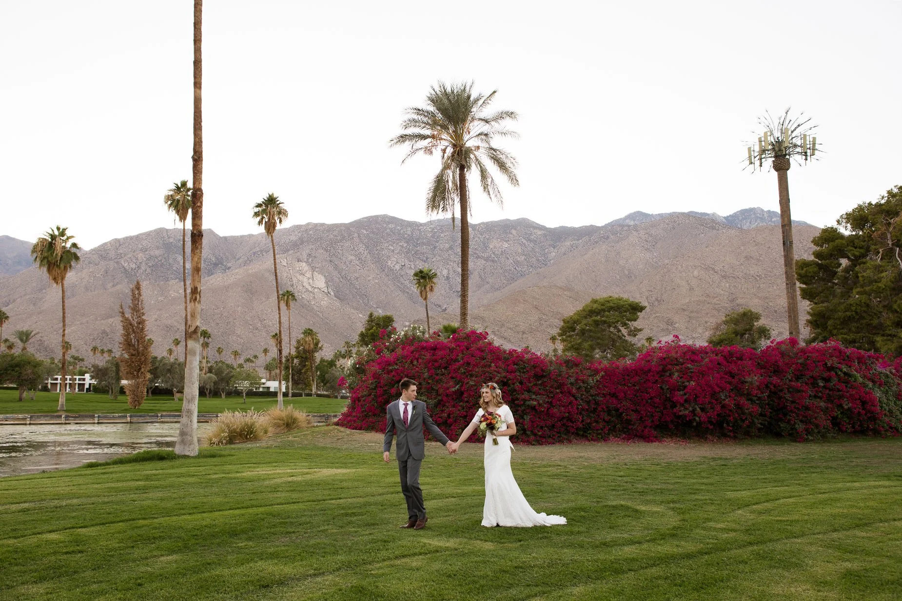 Palm Springs LDS Wedding bride and groom California