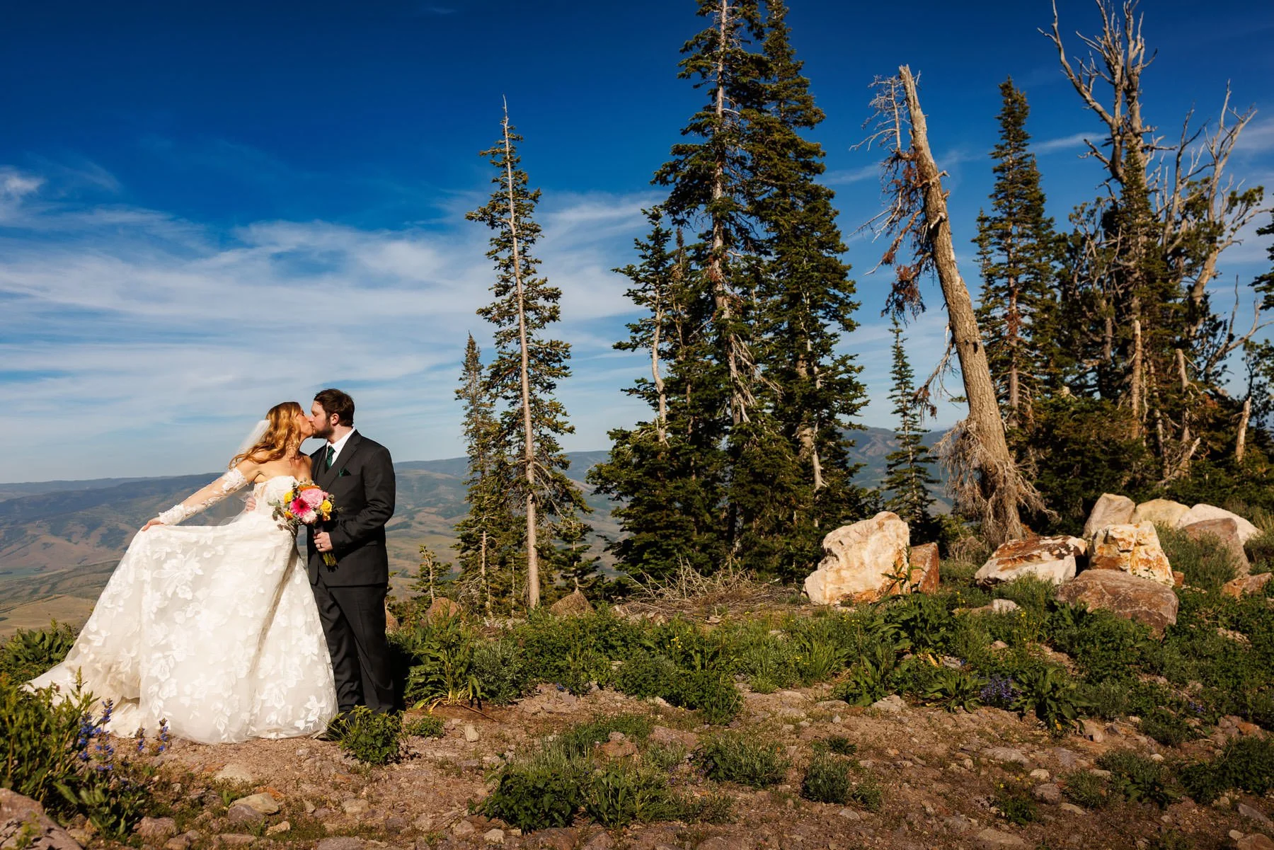 Mountain Wedding at Needles Lodge Snowbasin Resort Utah
