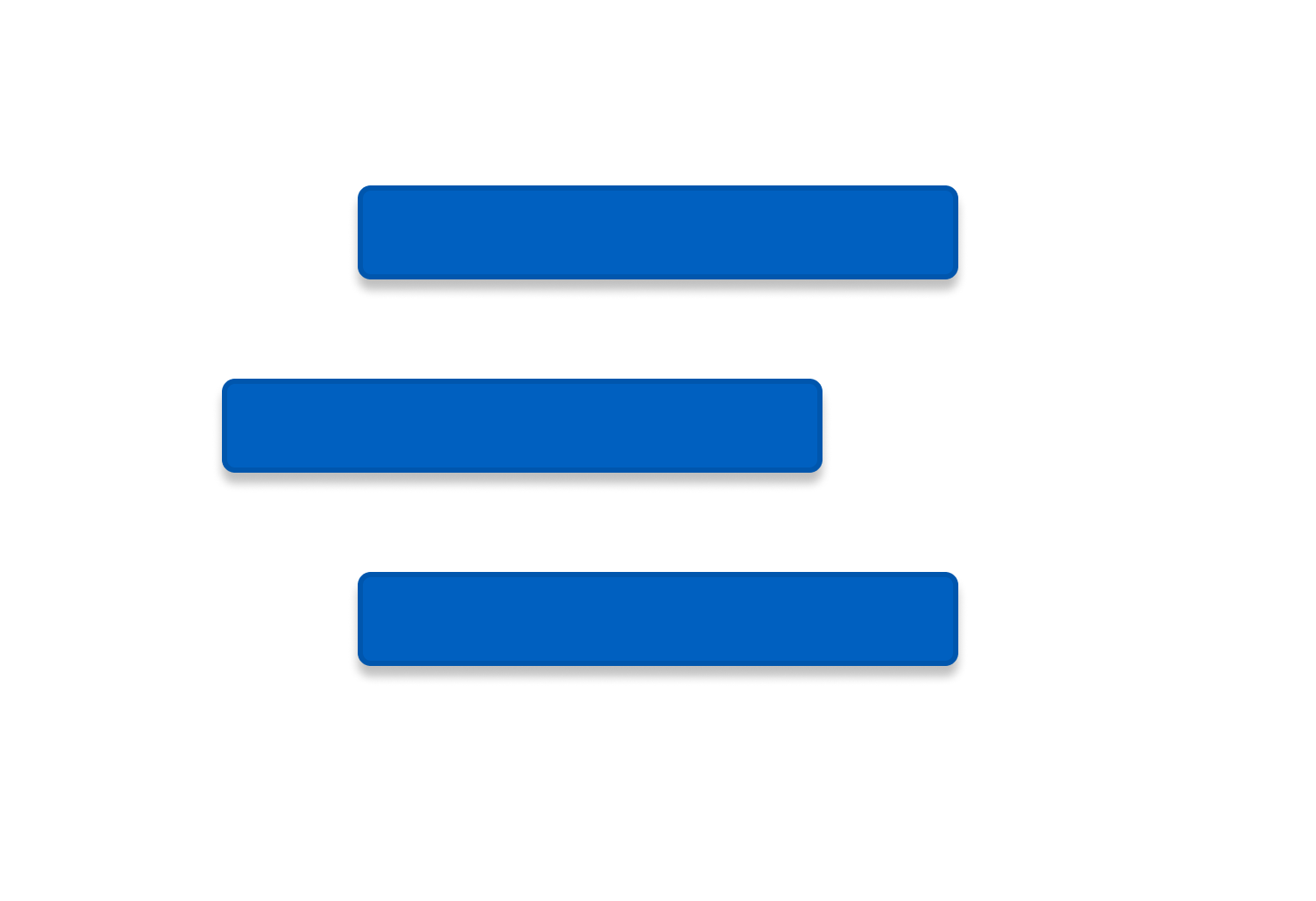 Three horizontal blue lines on a white background, resembling a menu icon.