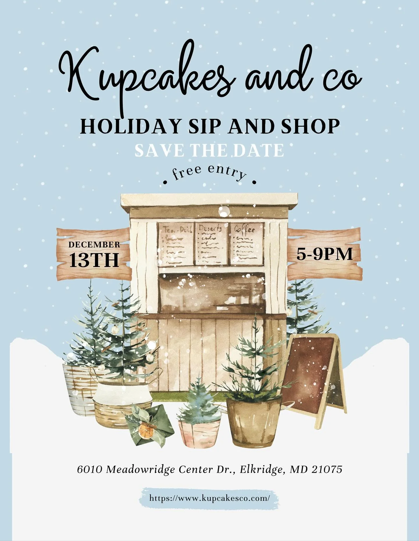 ❄️SAVE THE DATE!❄️

Join us for our first ever Holiday Sip and Shop at the bakery! Shop from a curated selection of local  vendors and artisans while sipping a complimentary glass of champagne and sampling our holiday desserts. 🥂🧁

We are looking f