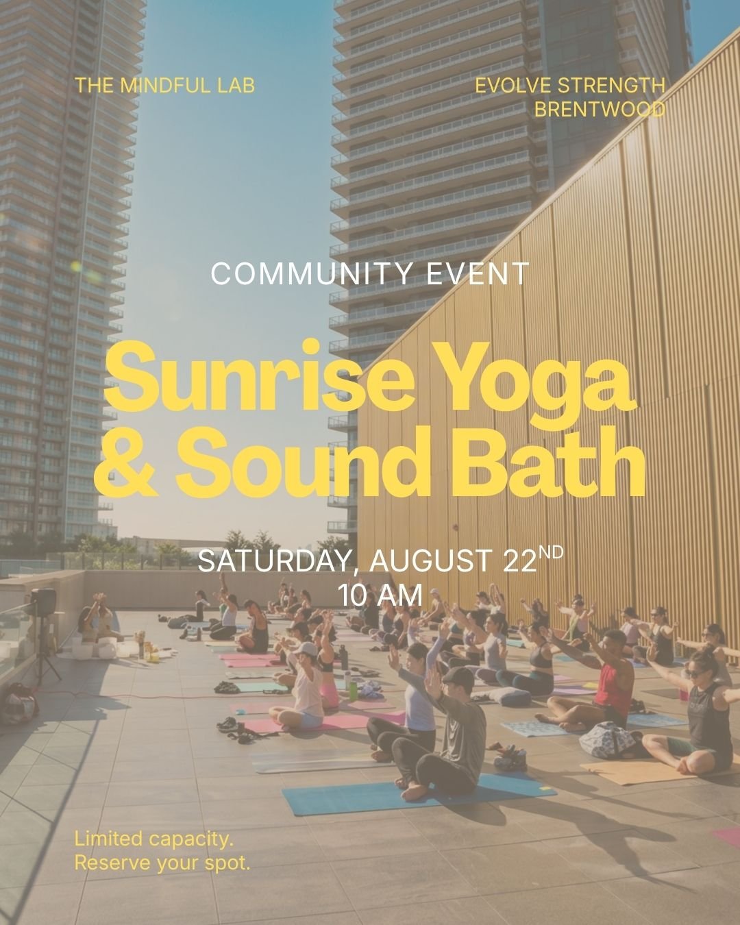 Community Sunrise Yoga & Sound Bath at Evolve Strength