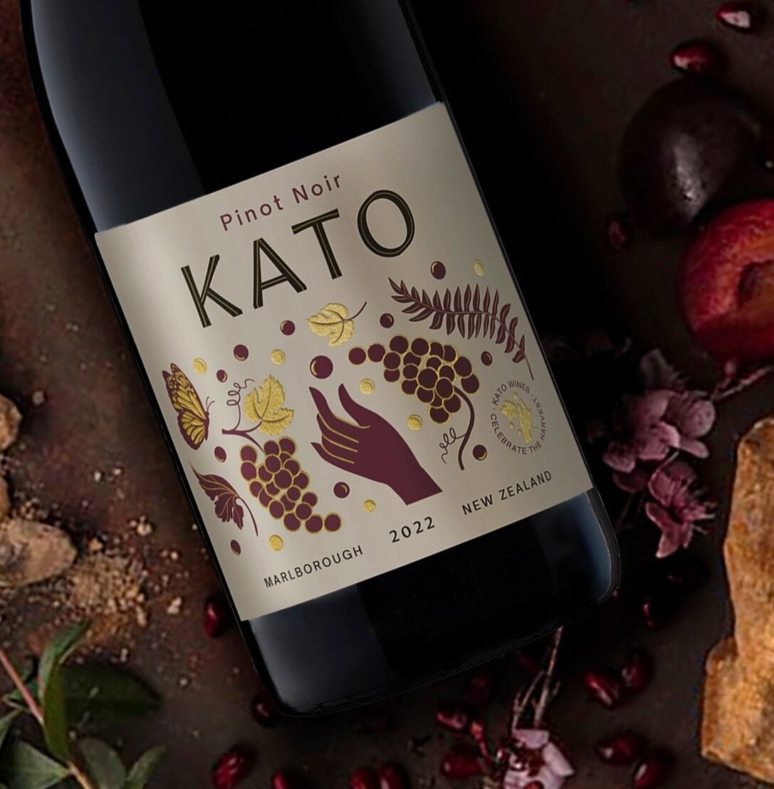2024 harvest is underway in NZ. Perfect time to reveal a new wine brand - Kato - meaning &lsquo;to harvest&rsquo;. Kato wine and the design celebrate the abundance, vitality and joy of the harvest. 

Printer: @wrapt_labels

#anomalywine #anomaly#pack