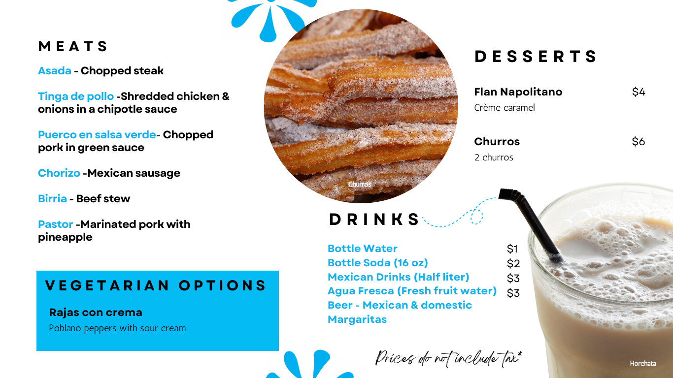 Restaurant Menu — TACOS GODOY