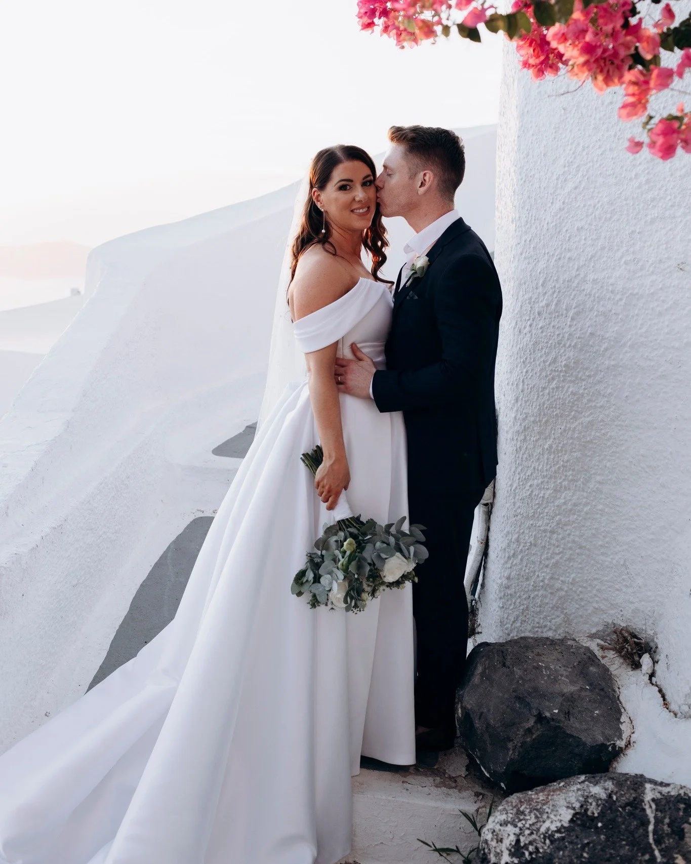 Luxury that feels good to wear&mdash;and good to choose.

Draped layers of satin over a corseted bodice for the perfect fit. Layers of pleated fabric for this dramatic skirt with a split. This gown is one of a few @Marianahardwick we have as part of 